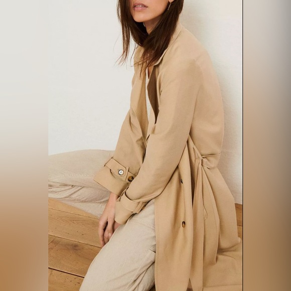 NWT $540 Ba&Sh Cricko Flowing Trench Coat - Picture 2 of 6